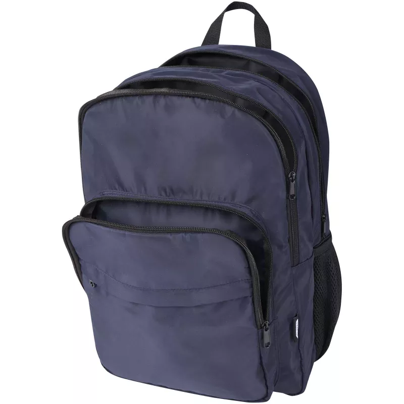 Trend Plus plecak na laptopa o przekątnej 15-cali o pojemności 20 l wykonany z materiałów z recyklingu z certyfikatem GRS - Granatowy (13008655)