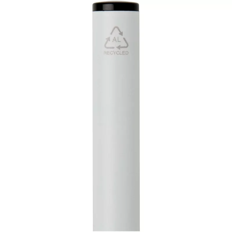 Verton - długopis obrotowy z aluminium z recyklingu, z etui (niebieski wkład) - Biały (10733101)