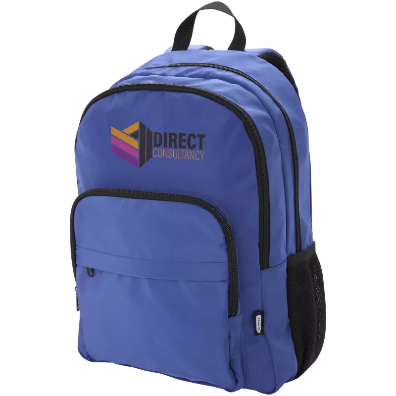 Trend Plus plecak na laptopa o przekątnej 15-cali o pojemności 20 l wykonany z materiałów z recyklingu z certyfikatem GRS - Błękit królewski (13008653)