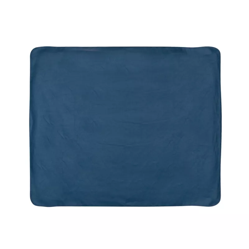 Koc polarowy 120 x 150 cm w pokrowcu - niebieski (P459.065)