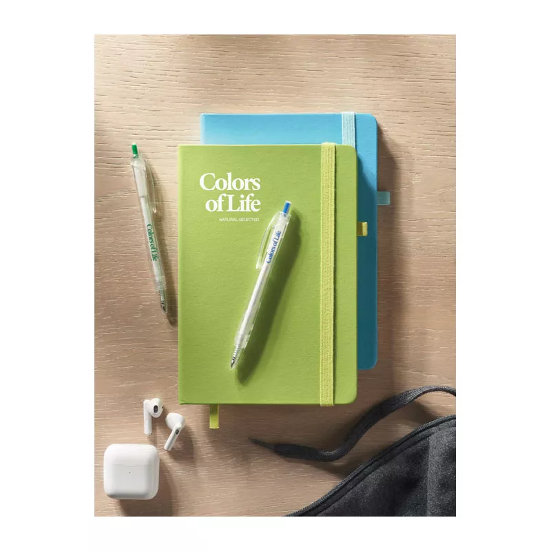Notes A5 z recyklingu 96 kartek w linię ARPU - Limonka (MO6835-48)