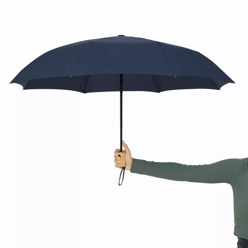 Automatycznie otwierany i składany, wiatroodporny parasol kieszonkowy CALYPSO - granatowy (56-0101270)