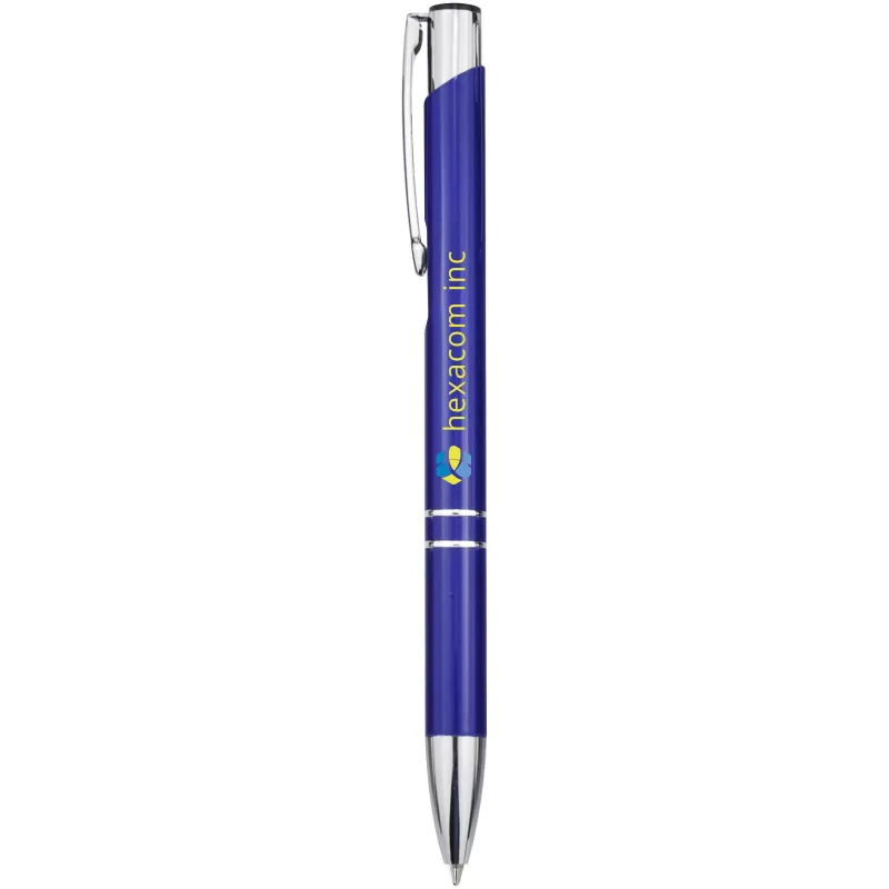Aluminiowy długopis automatyczny Moneta - Błękit królewski (10744004)
