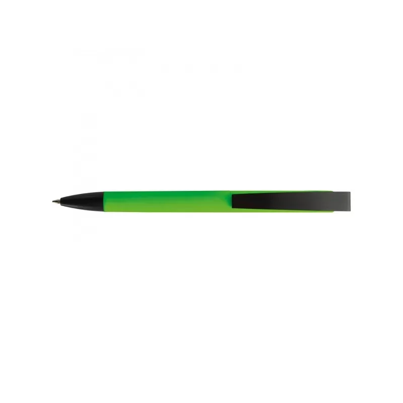 Długopis plastikowy z metalowym klipem BRESCIA - jasnozielony (009929)