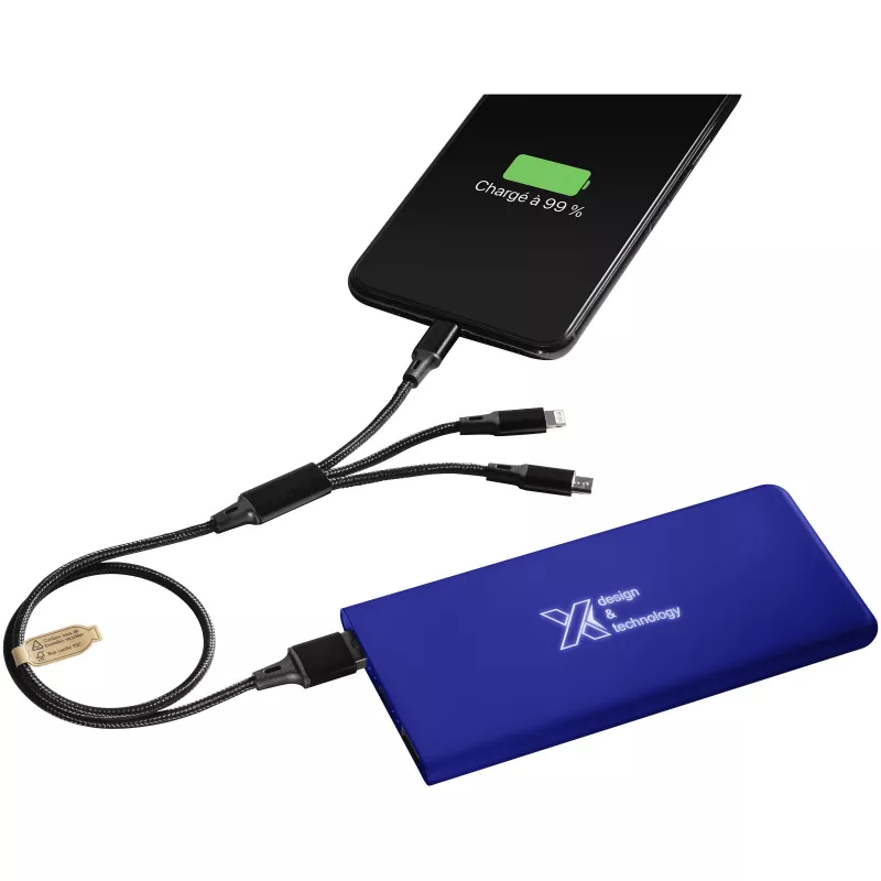 Powerbank z podświetlanym logo  - SCX.design P15 - Reflex blue (2PX01652)