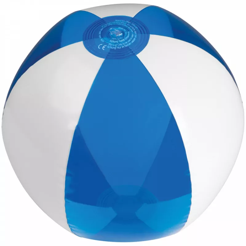 Dmuchana piłka plażowa transparentna średnica 26 cm - niebieski (5091404)
