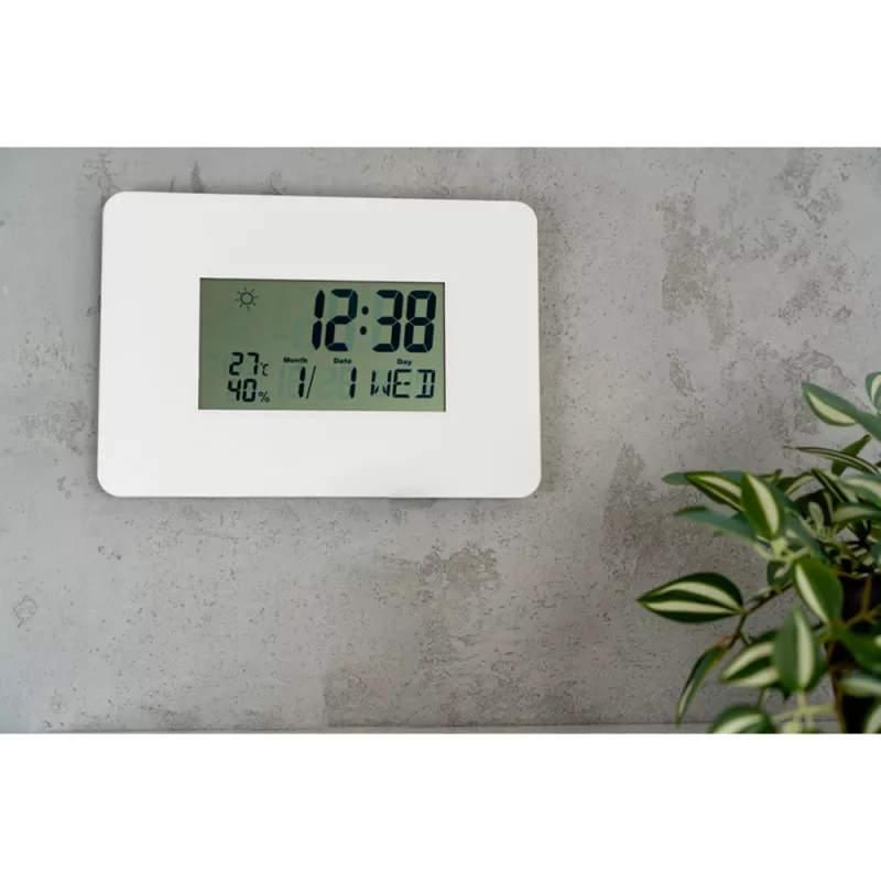 Zegar ścienny plastikowy BELGRADE - biały (391706)