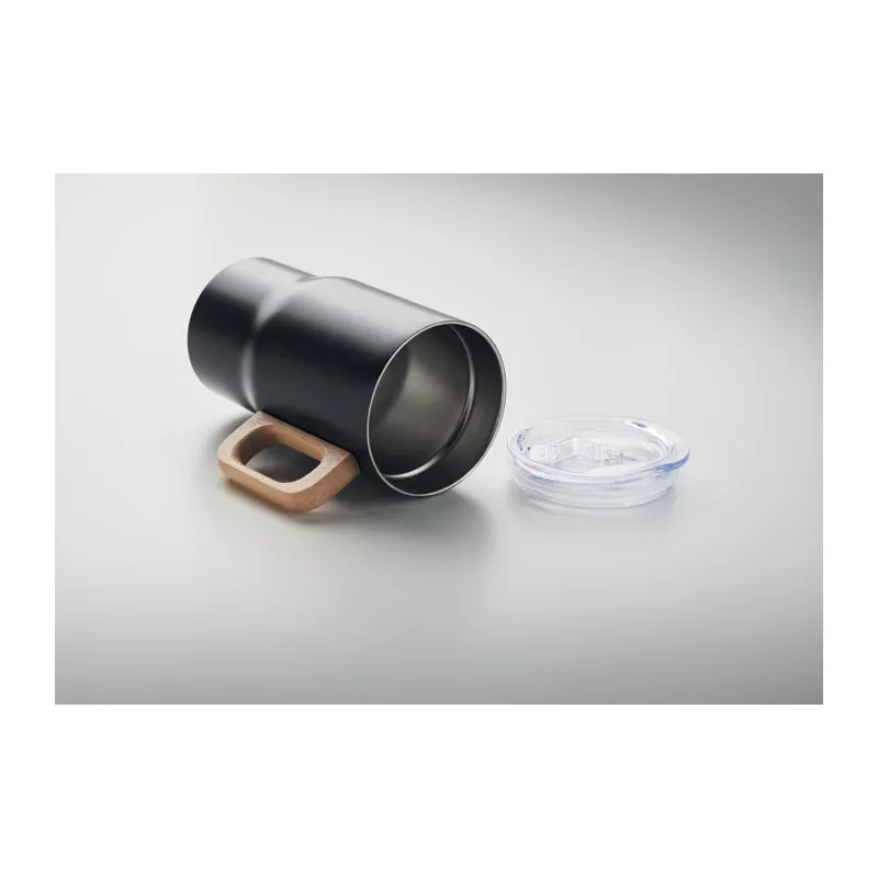 Kubek termiczny ze stali z recyklingu 350 ml TUMBOO - Czarny (MO2499-03)