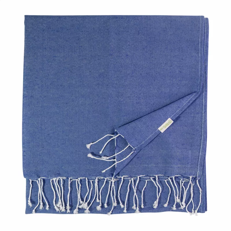 Aruba ręcznik plażowy z recyklingowanej bawełny - ciemno niebieski (AP800606-06A)