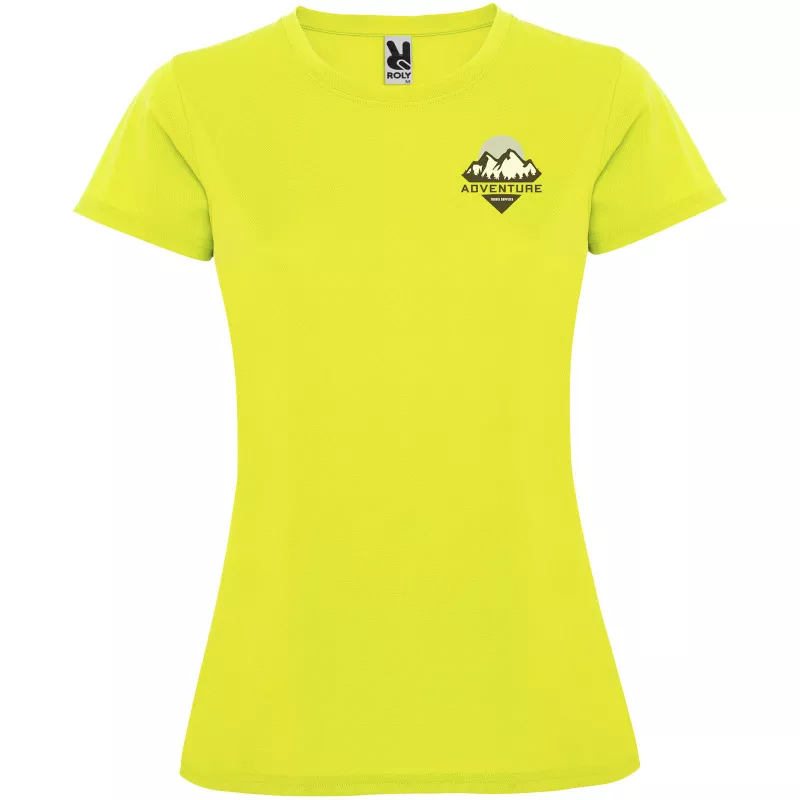 Damska koszulka poliestrowa 150 g/m² ROLY MONTECARLO WOMAN 0423 - Fluor Yellow (R0423-FLYELLOW)