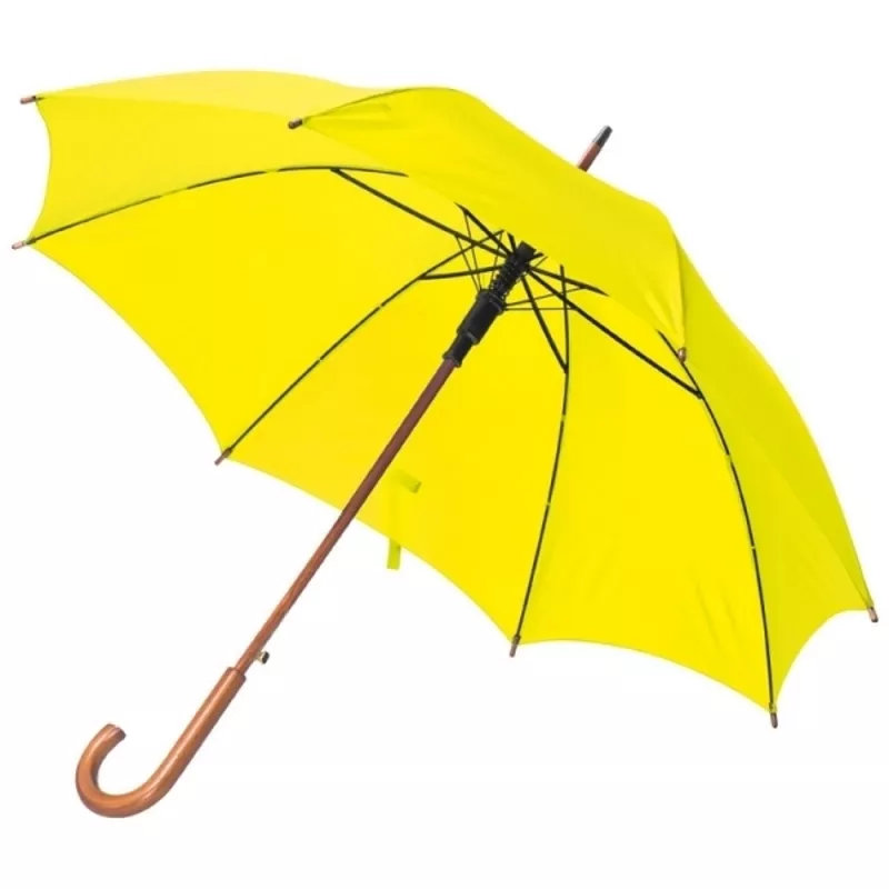 Parasol automatyczny drewniany Ø105 cm NANCY - żółty (513108)