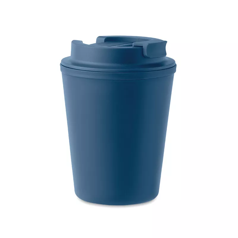 Kubek dwuścienny z PP 300 ml TRIDUS - Niebieski (MO6866-04)
