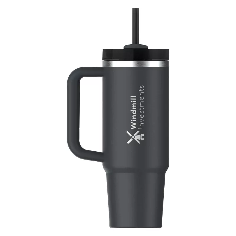Kubek termiczny Stanley Quencher® H2.0 FlowState™ 890 ml z recyklingowanej stali nierdzewnej - Czarny (10098190)