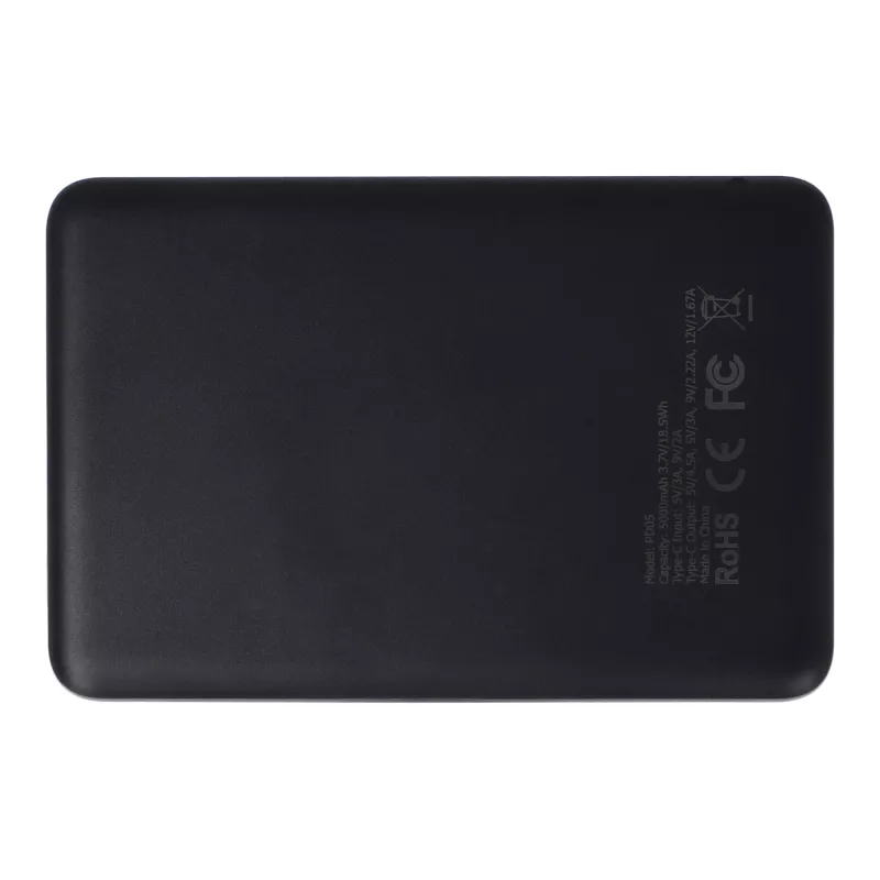 Powerbank Zenith USB-C z funkcją Power Delivery R-ABS 5000 mAh - czarny (LT95511-N0002)