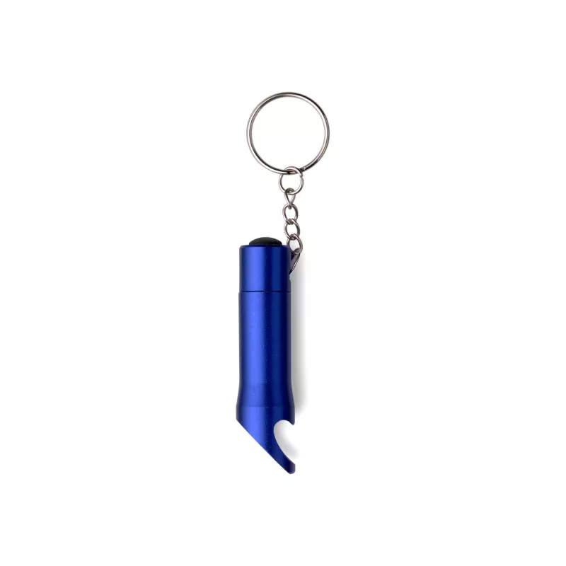 Brelok do kluczy, lampka LED, otwieracz do butelek - błękitny (V4194-23)