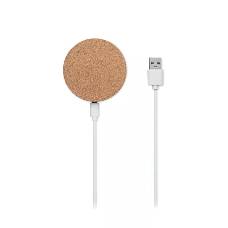 Ładowarka bezprzewodowa z korka 10W KOKE - Bezowy (MO6399-13)