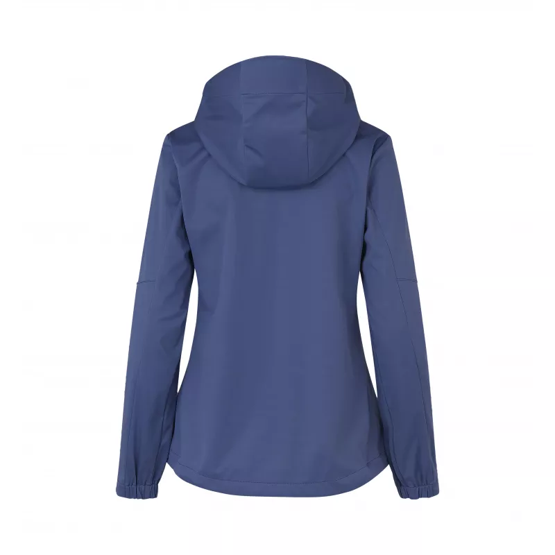 Kurtka damska ID softshell z kapturem 0837 185 g/m² - Stormy blue (0837-STORMY BLUE)