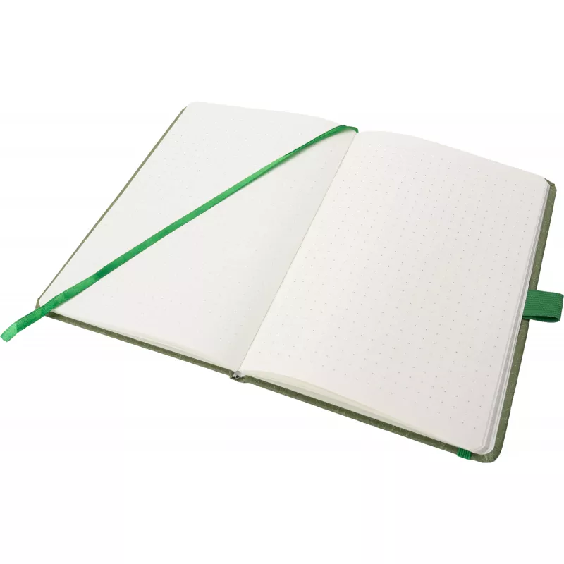 Notatnik A5 w kropki z papieru z recyklingu AGNESE - zielony (2179909)