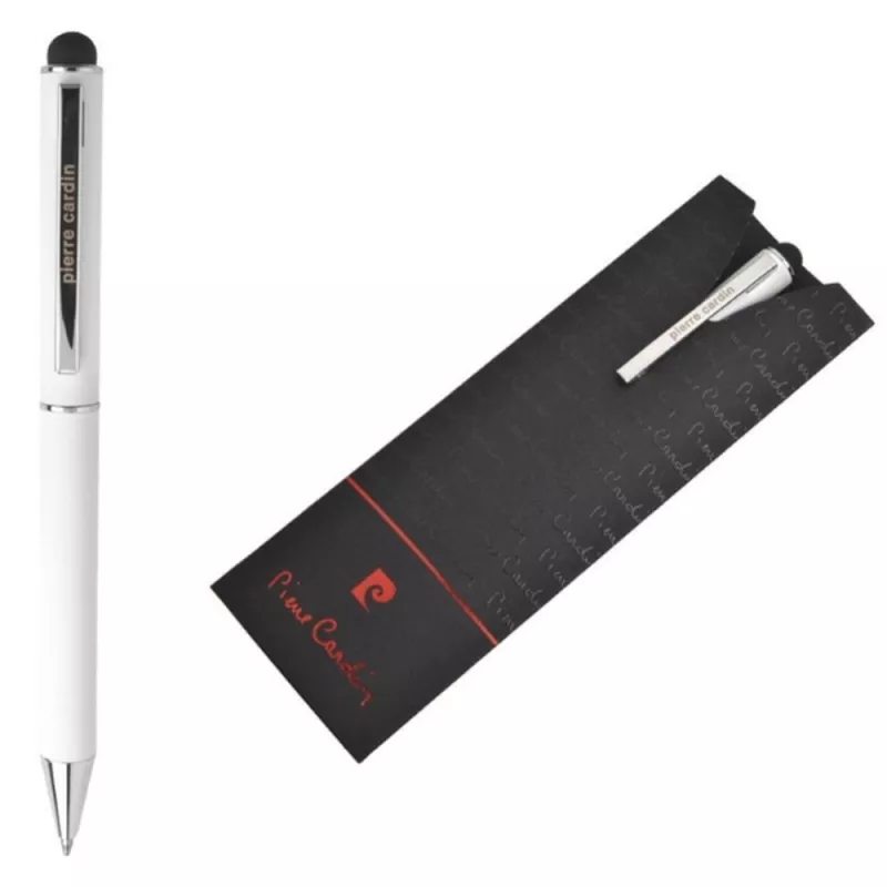 Długopis metalowy touch pen soft touch CLAUDIE Pierre Cardin - biały (B0102000IP306)