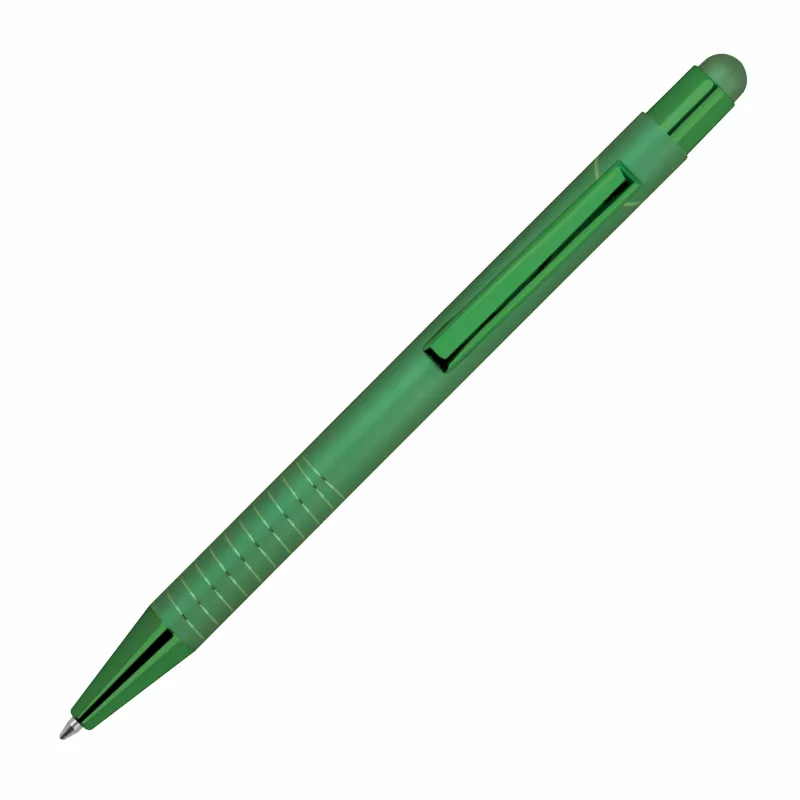 Długopis aluminiowy z touch-pen ANGELO - zielony (1541309)
