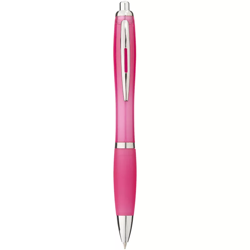 Długopis z kolorowym korpusem i uchwytem Nash - Różowy (10707803)