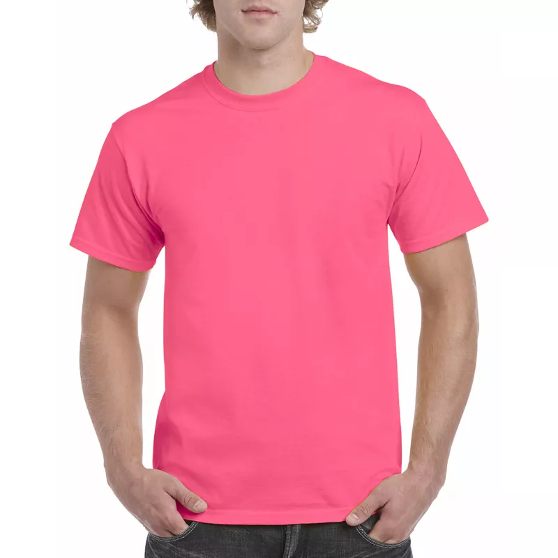 Koszulka bawełniana 180 g/m² Gildan Heavy Cotton™ - Safety Pink  (5000-SAFETY PINK)