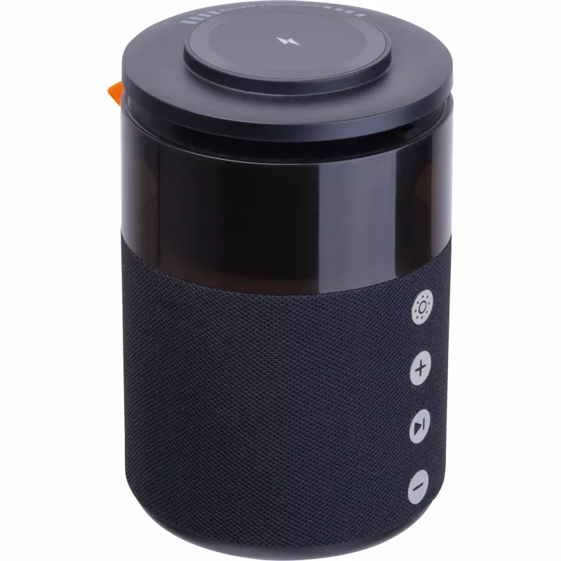 Głośnik z ładowarką bezprzewodową Ferraghini RILEY - czarny (F25503)