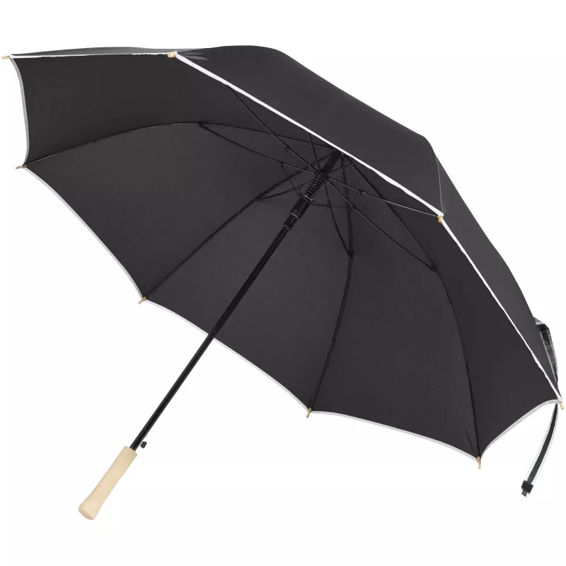 Parasol Norman 30 cali, wykonany z tworzywa sztucznego, odporny na wiatr  - Czarny (13016390)