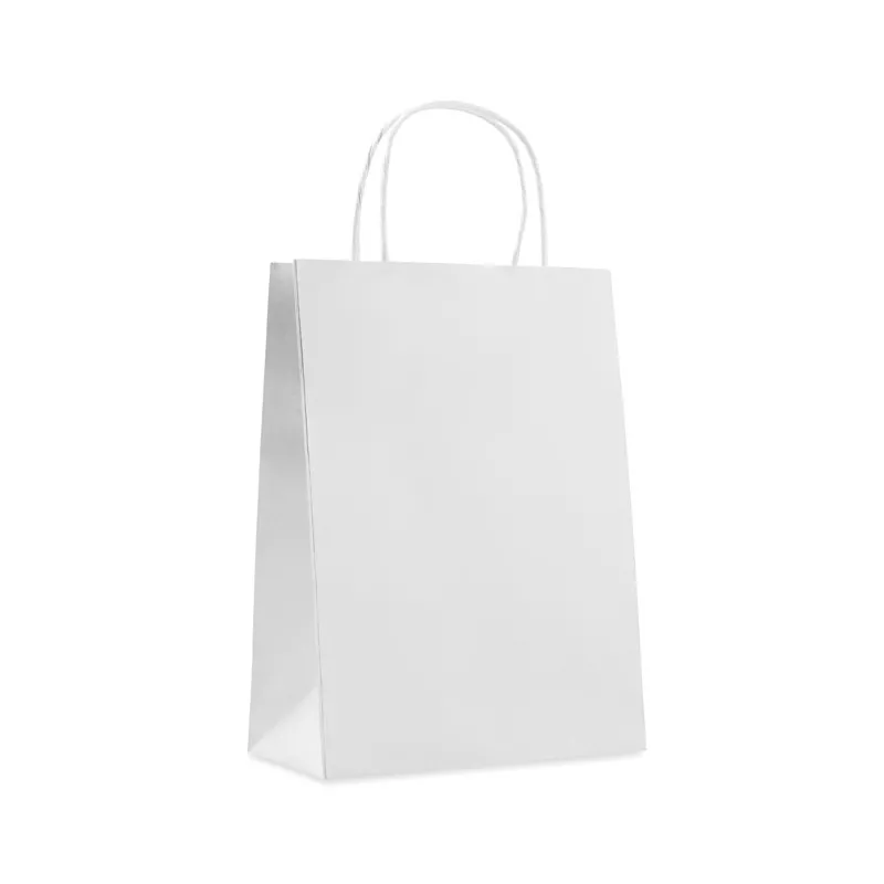 Torba papierowa z recyklingu 150 g/m² PAPER MEDIUM - Bialy (MO8808-06)