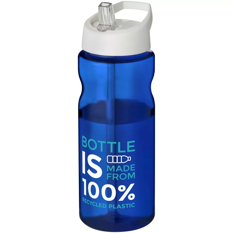 Bidon H2O Eco o pojemności 650 ml z wieczkiem z dzióbkiem - Biały-Niebieski (21009903)