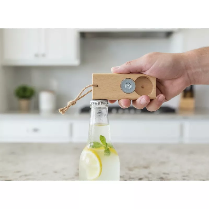 Drewniany otwieracz do butelek | Rufus - drewno (VA125-17)