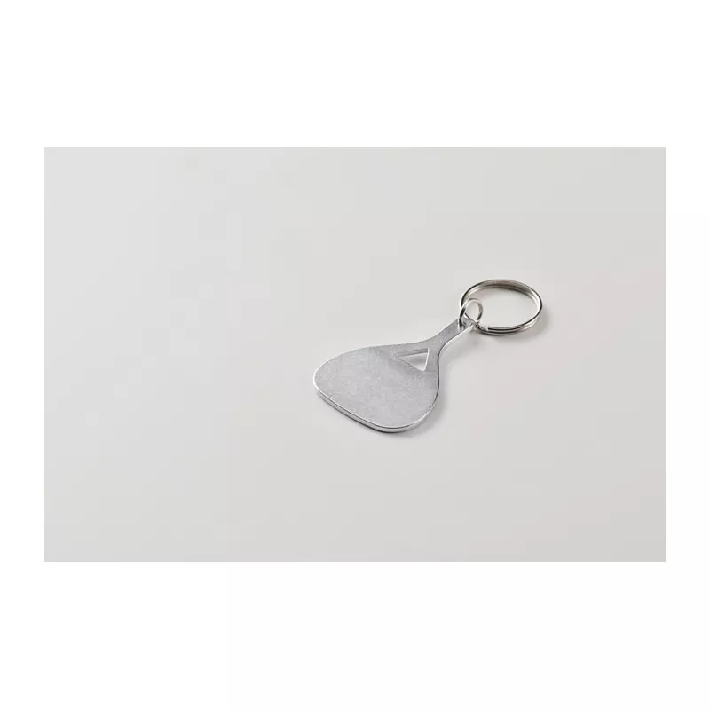 Brelok z aluminium w kształcie łopatki KEPAD - Srebrny Mat (MO2794-16)