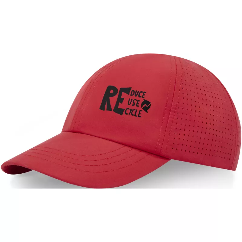 Mica 6 panelowa czapka GRS z recyklingu o młodzieżowym kroju - Czerwony (37516210)