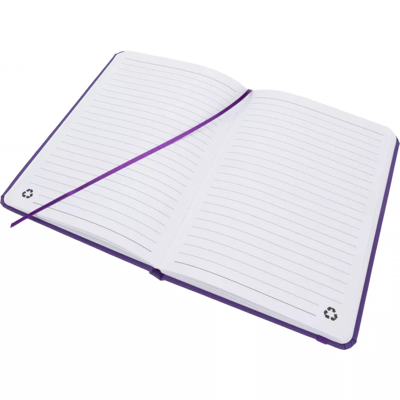 Notatnik A5 w linie z materiałów z recyklingu DOMINIK - fioletowy (2526112)