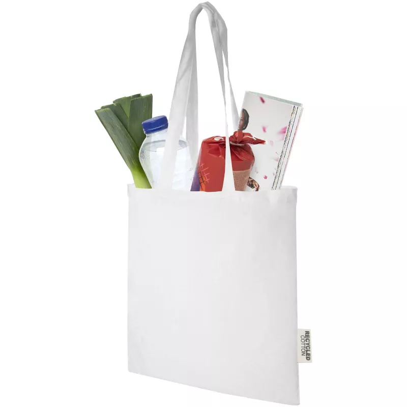 Madras torba na zakupy z bawełny z recyklingu o gramaturze 140 g/m2 i pojemności 7 l - Biały (12069501)