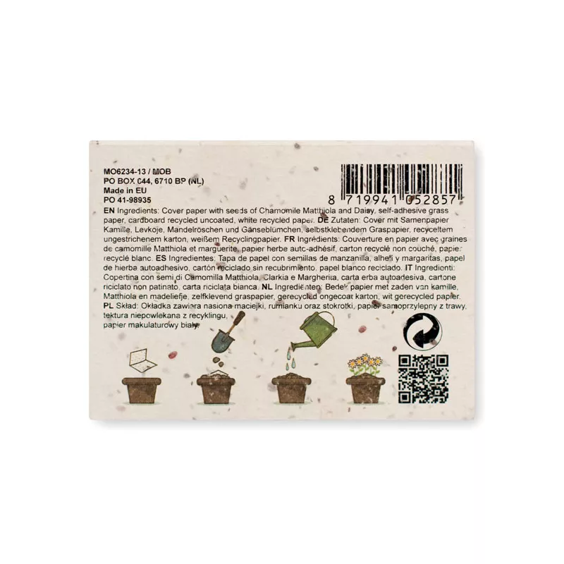 Karteczki samoprzylepne z trawy 50 szt. GROW ME - Bialy (MO6234-06)