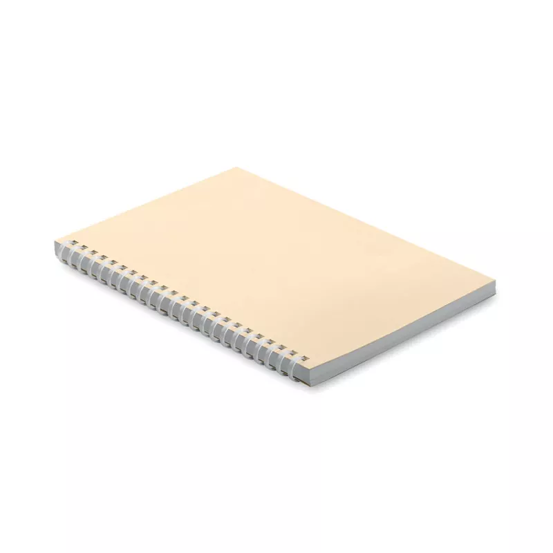 Notes A5 na spirali 80 kartek w linię RECARNOTE - Bezowy (MO2523-13)