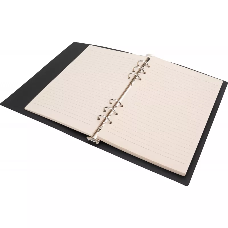 Kołonotatnik A5 w linie z trzciny cukrowej ROSARIA - czarny (2525303)