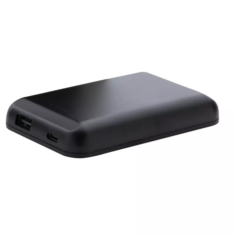 Magnetyczny, bezprzewodowy power bank 5000 mAh, 5W - czarny (P322.281)