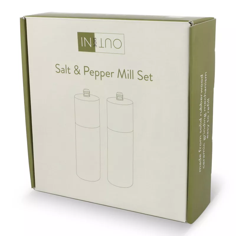 Zestaw drewnianych młynków do soli i pieprzu InSideOut - czarny (LT57209-N0002)