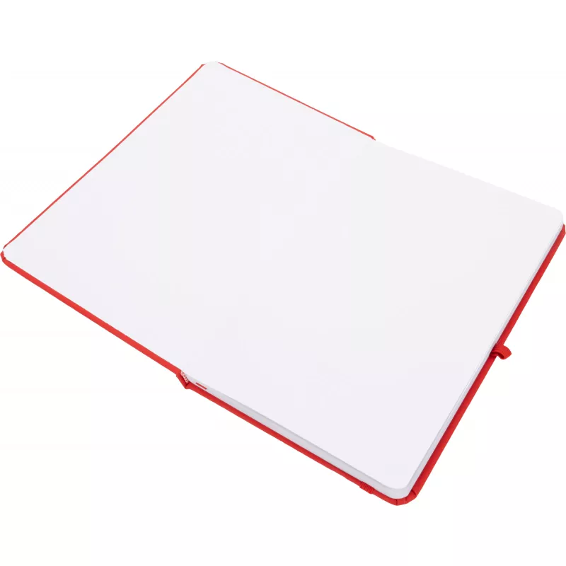 Notatnik A5 w linie z materiałów z recyklingu LORENA - czerwony (2875905)