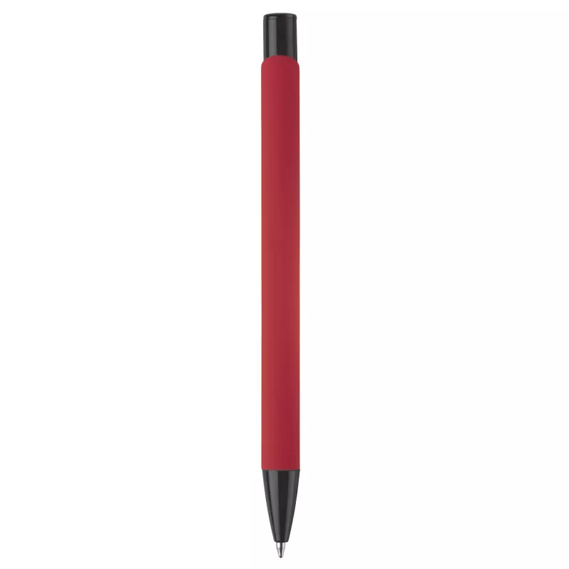 Długopis meatlowy gumowany Alicante - czerwono / czarny (LT80537-N2102)