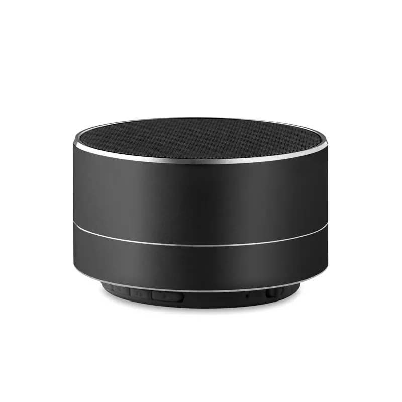Głośnik bezprzewodowy aluminiowy 3W z lampką SOUND - Czarny (MO9155-03)