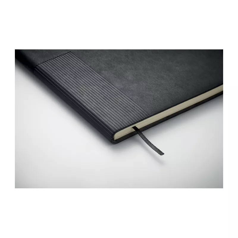 Notes A5 w okładce z PU 80 kartek w linię TREZE - Czarny (MO2645-03)