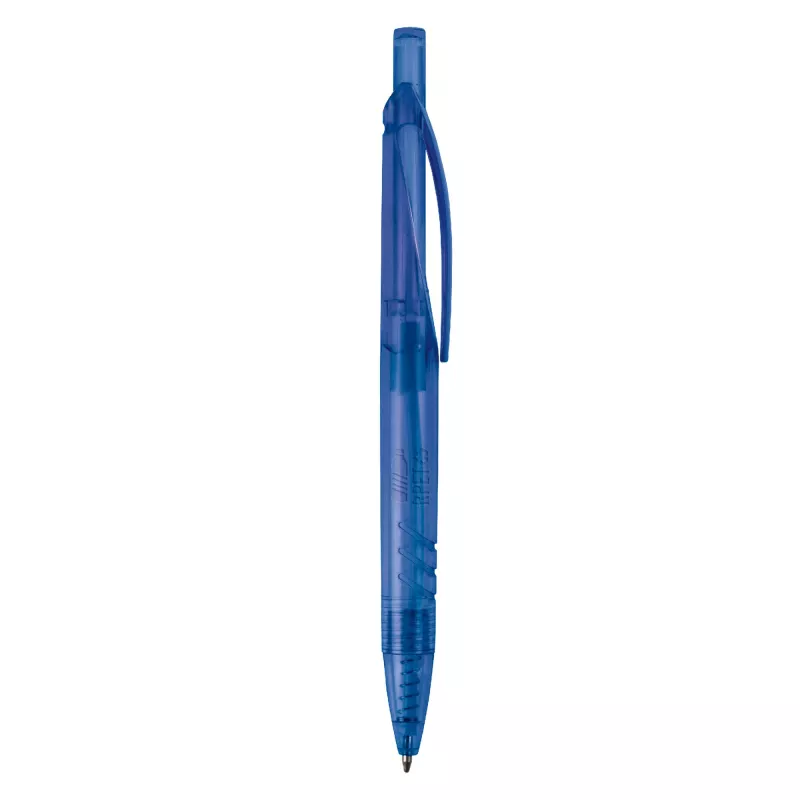 Długopis z plastiku z recyklingu - niebieski transparentny (LT87547-N0411)