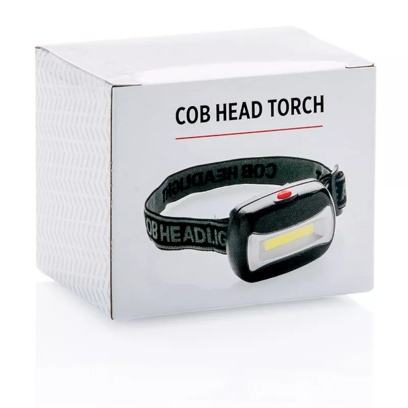 Latarka na głowę COB - czarny (P513.691)