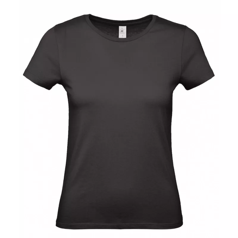 Damska koszulka reklamowa 145 g/m² B&C #E150 / WOMEN - Black (002) (TW02T/E150-BLACK)