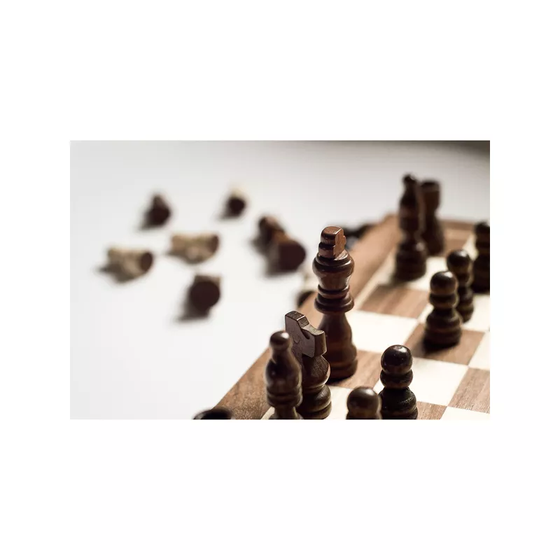 Drewniane szachy - brązowy (R08854.10)