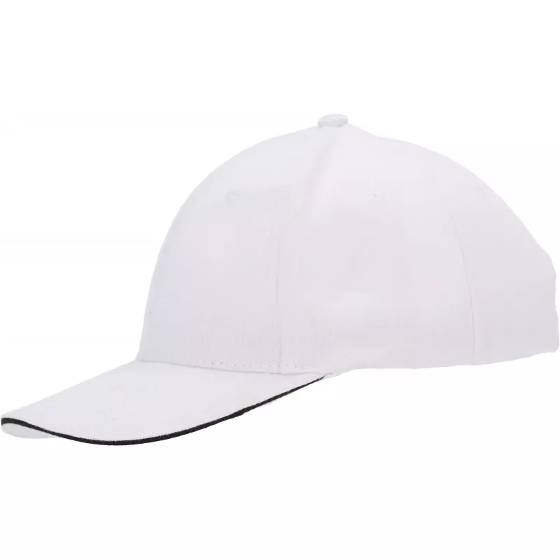 Czapka z daszkiem bawełniana 6 paneli, 260 g/m² CURTIS - biały (5046606)