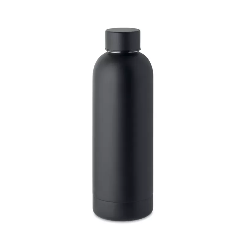 Butelka termiczna ze stali z recyklingu 500 ml ATHENA - Czarny (MO6750-03)
